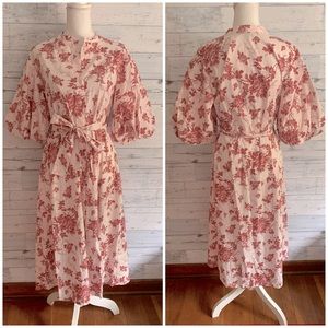 Banana Republic Poplin-puff sleeve shirt dress